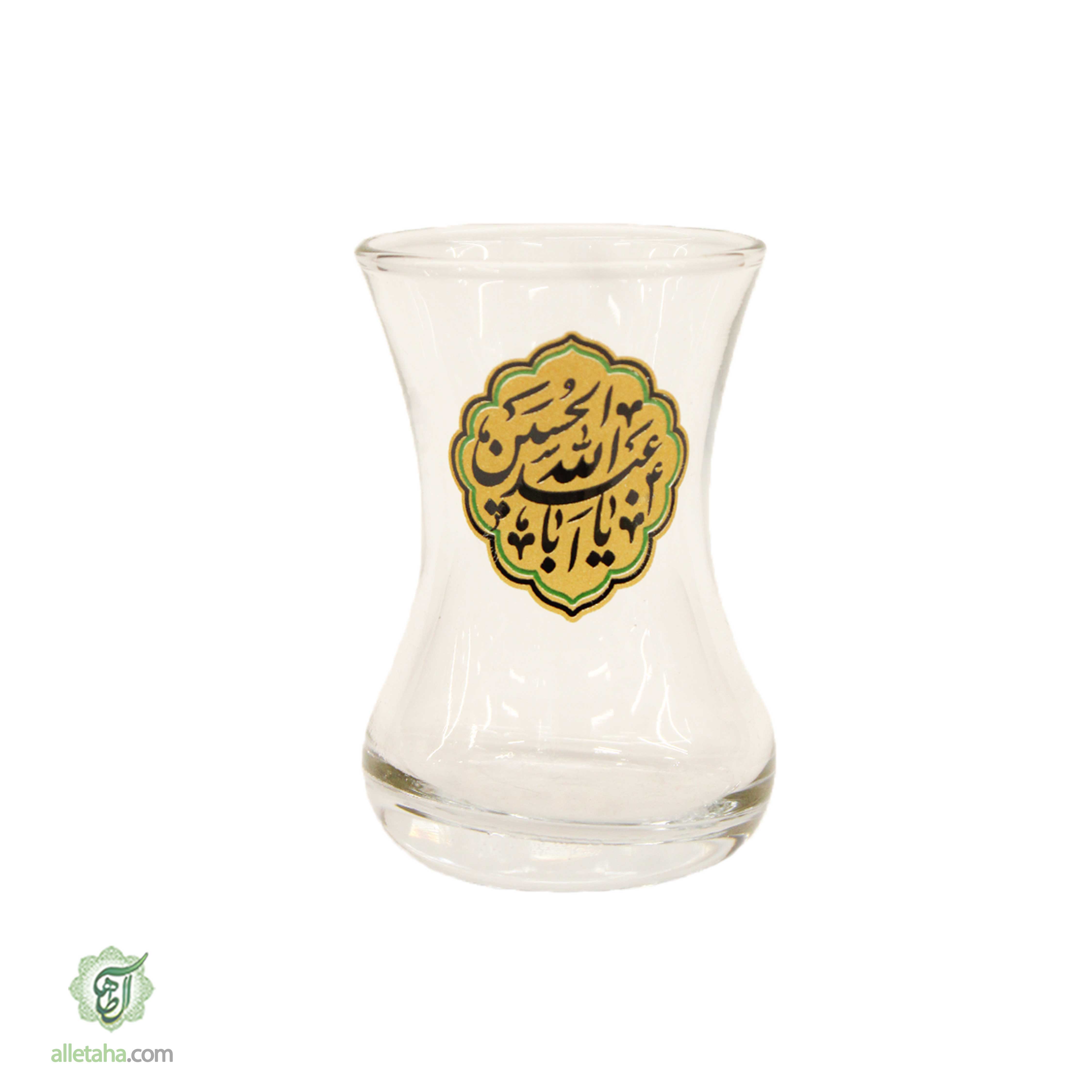 لیوان کمر باریک بدون دسته با نام یا اباعبدالله کد 1077