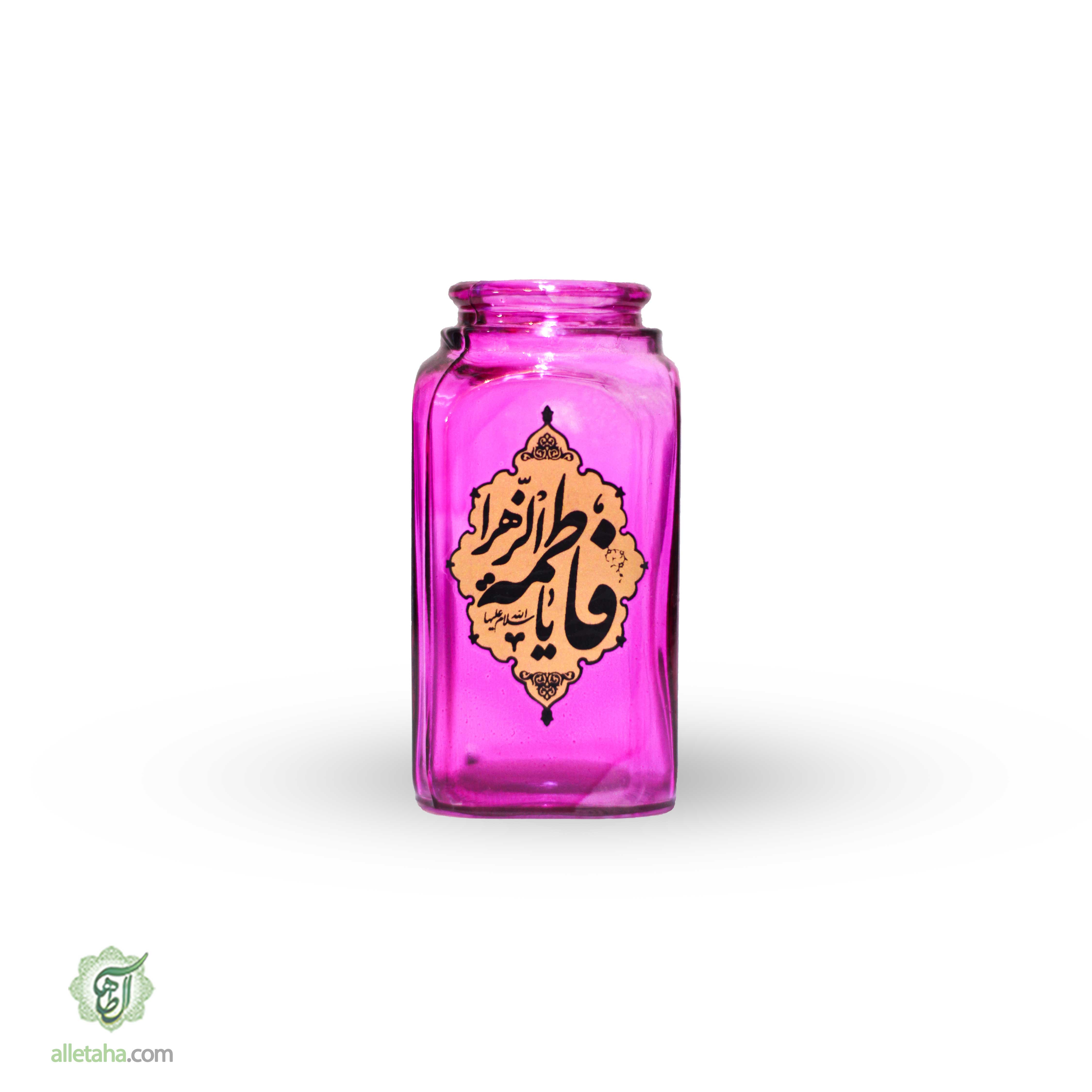 عکس شماره 3 گلدان شیشه ای کتابی با طرح نام اهل بیت کد1201