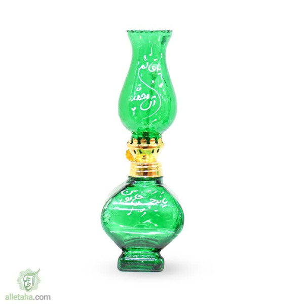 دسکتاپ چراغ نفتی گرد سوز شیشه ای سبز